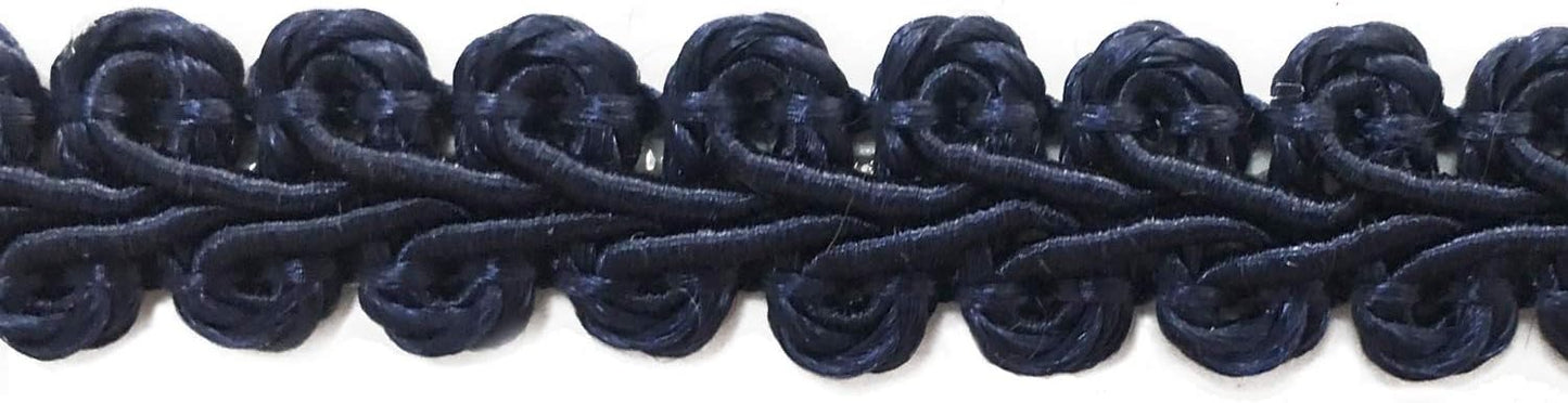 BEL AVENIR Braid Trim 1/2 inch 13.6 Yards French Gimp Basic Sewing Polyester DIY Crafts Costume Home Decorative (Blue)