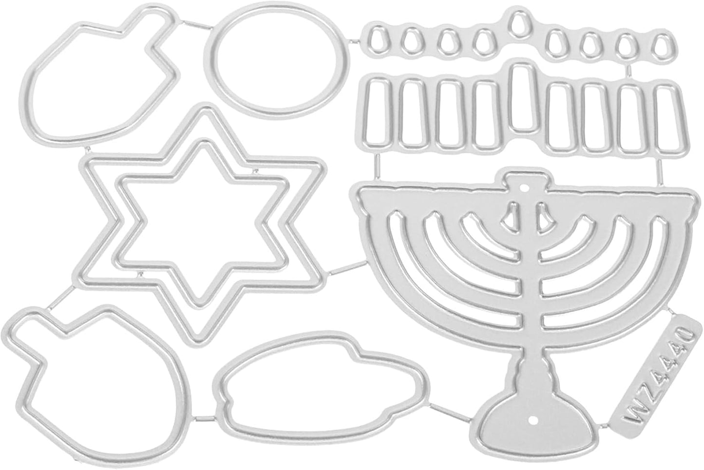 Hanukkah Metal Cutting Dies - Menorah Metal Cut Stencil for DIY Scrapbooking, Holiday Crafting, Decorative Album, and Card Making