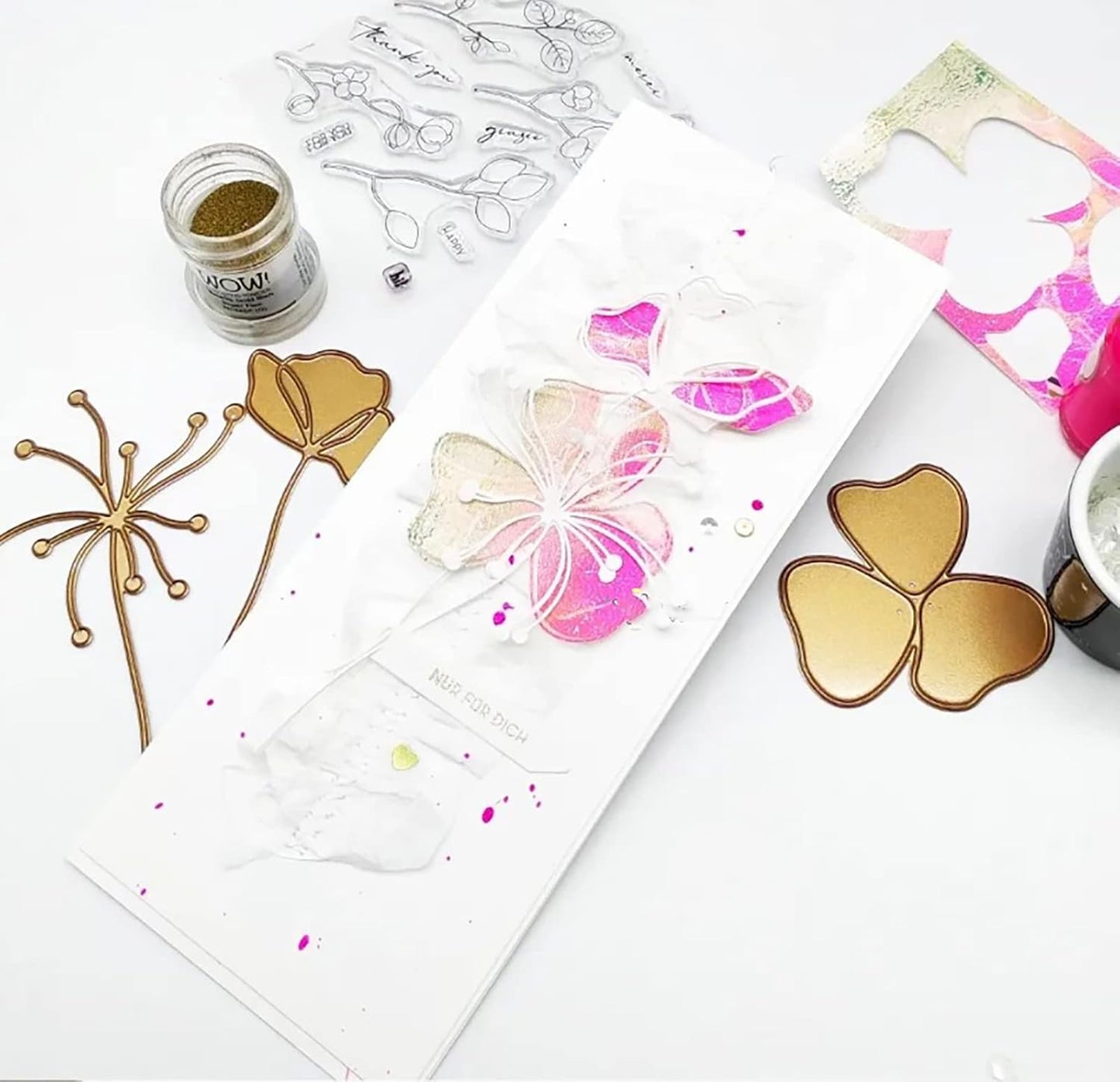 Lapoo Metal Cutting Die for Scrapbooking, 3D Backgrounds Frame New Cutting Dies DIY Album Card Making Decor Paper Craft Metal Die Cuts Party Wedding Decorations (Lotus Leaf A 4.8 x 3.6 in)