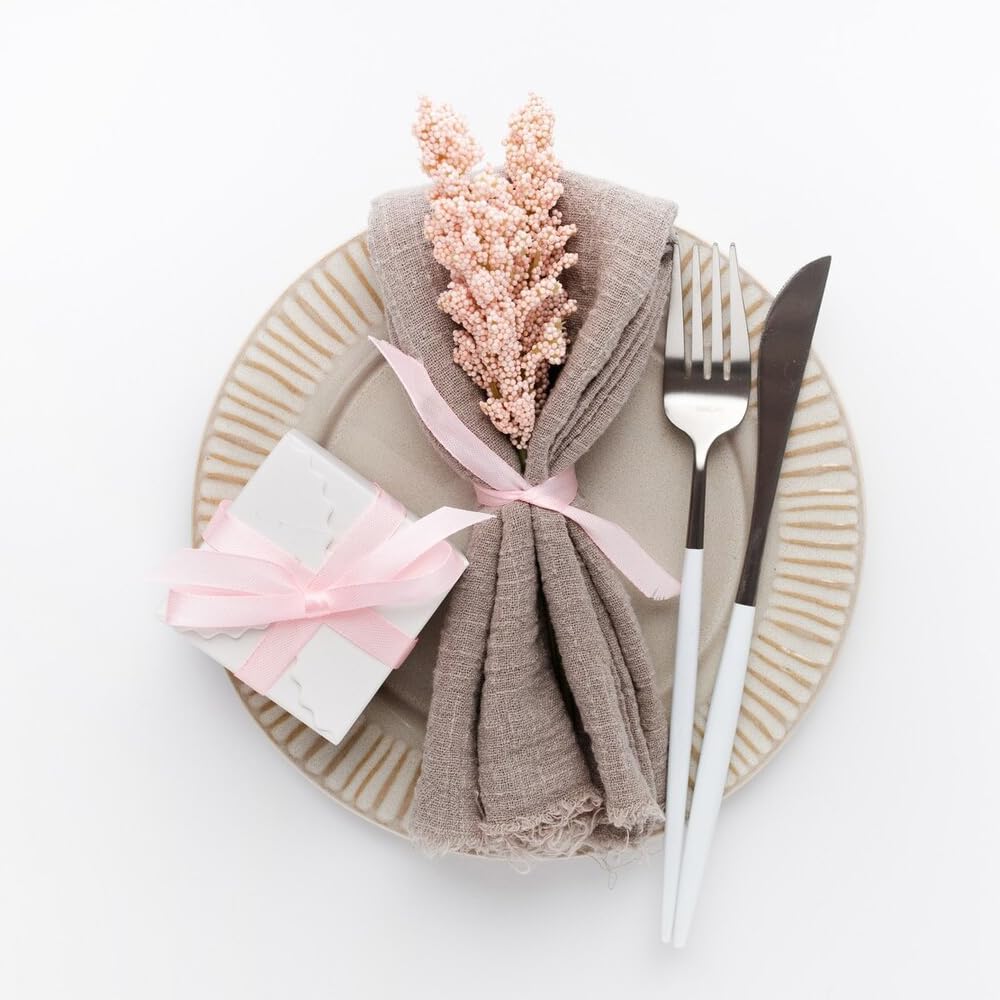 3/8" Width x 50 Yards Satin Fabric Ribbon, Pink Ribbon Perfect for DIY Bows, Swags, Gift Wrapping, Craft, Flower Bouquet，Christmas and Party Decoration