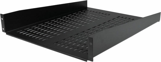 StarTech.com 2U Server Rack Shelf - Universal Vented Rack Mount Cantilever Tray for 19" Network Equipment Rack & Cabinet - Heavy Duty Steel - Weight Capacity 50lb/23kg - 22" Deep Shelf (CABSHELF22V)