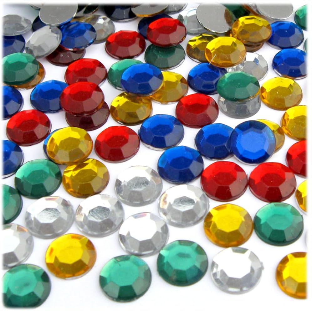The Crafts Outlet 144pc Rhinestones Round 10mm - Pastel Assortment