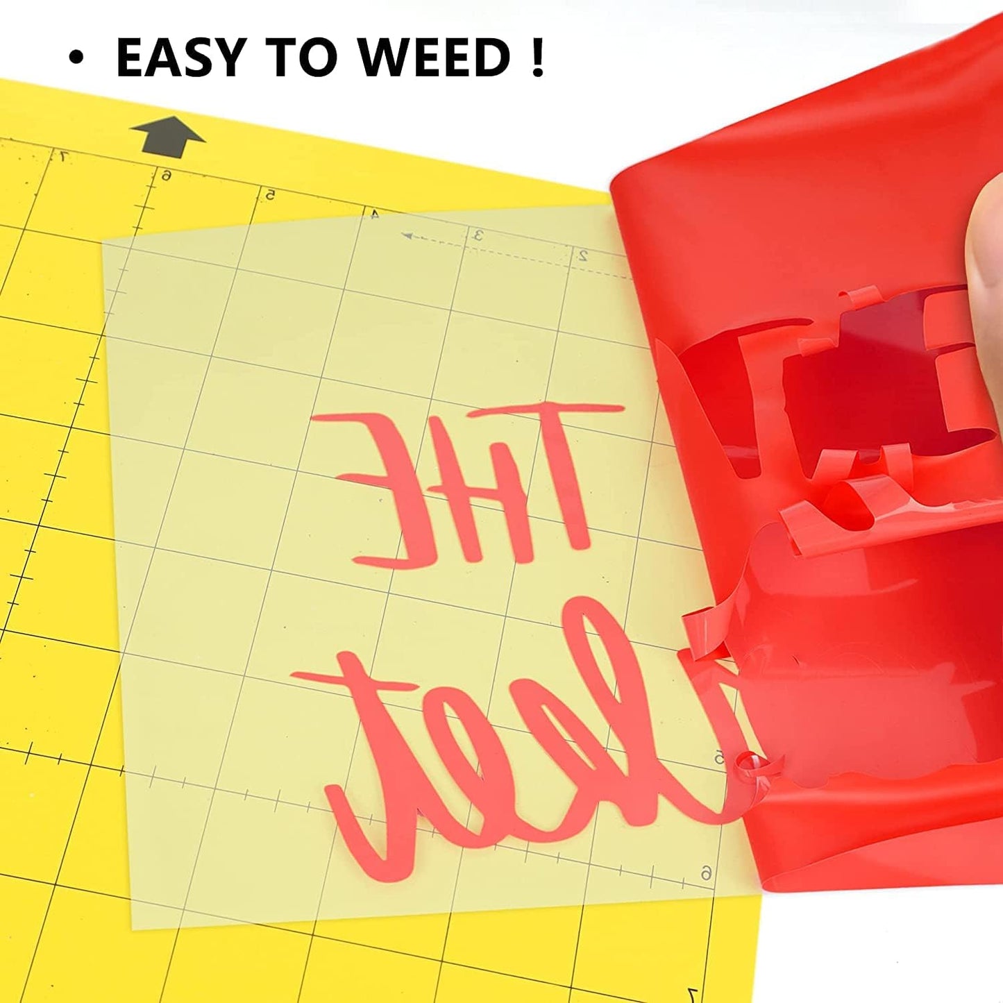 HTV Iron on Vinyl 12Inch by 12ft Roll Heat Transfer Vinyl for T-Shirt HTV Vinyl Rolls for All Cutter Machine - Easy to Cut & Weed for Heat Transfer Design (12ft, Red)