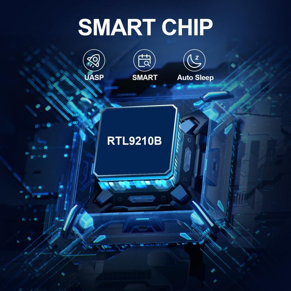 CY USB 3.0 USB-C Type-C to NVME M-Key M.2 NGFF SATA SSD Docking Vertical External PCBA Case Enclosure RTL9210B Chipset