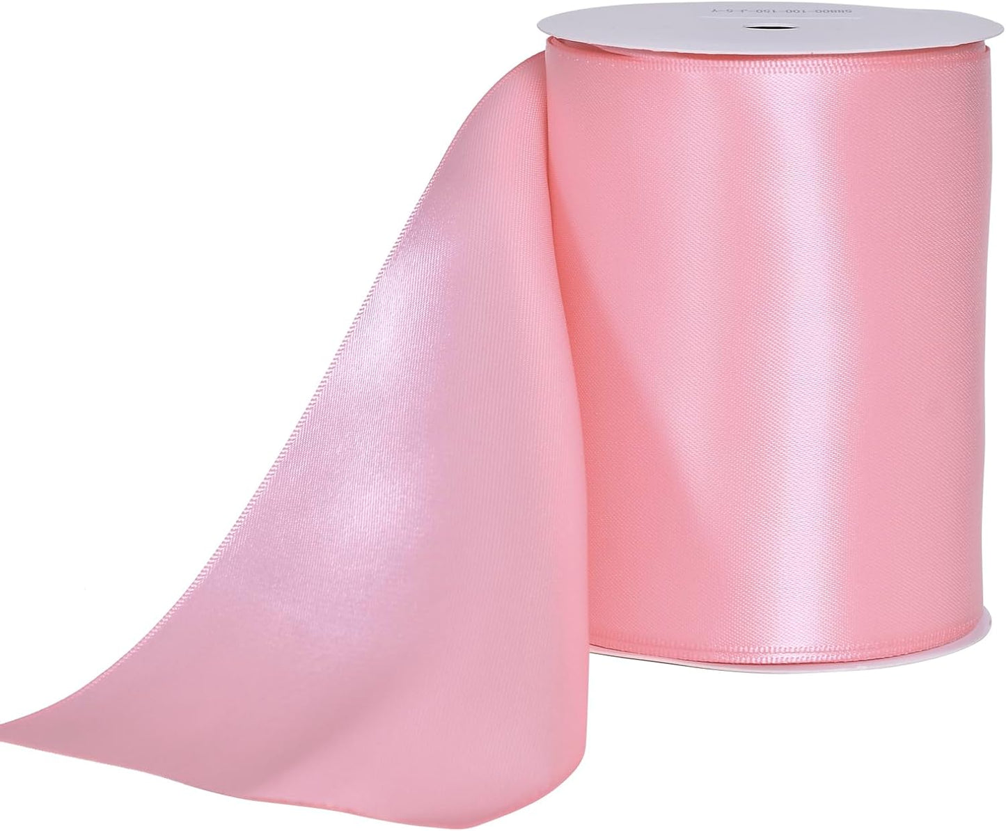 YAMA Pink Double Faced Satin Ribbon, 4 Inch 5 Yards, Great for Crafts Bows Flower Bouquet Wedding Home Decor Gift Wrapping