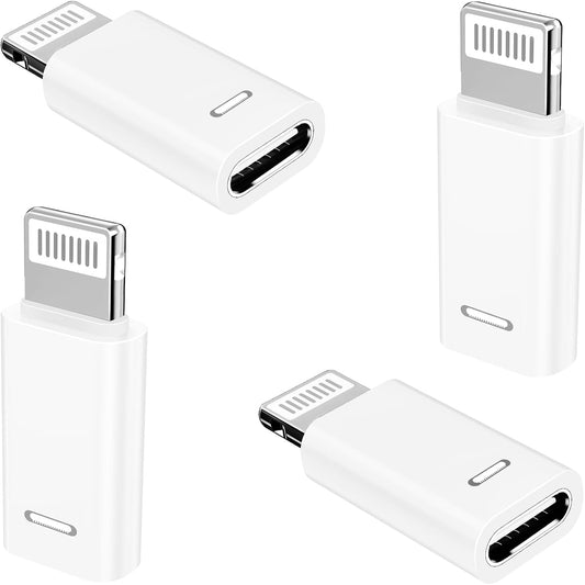 [Apple MFi Certified] USB C to Lightning Adapter, Stuffcool 4Pack Lightning Male to USB C Female Digital Converter 20W Type C Fast Charging Connector for iPhone 14 13 12 11 Pro XS XR X SE iPad Airpods