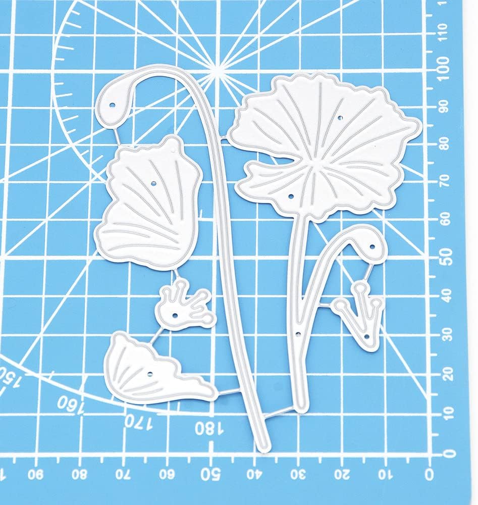 Lapoo Metal Cutting Die for Scrapbooking, 3D Backgrounds Frame New Cutting Dies DIY Album Card Making Decor Paper Craft Metal Die Cuts Party Wedding Decorations (Sunflower C 4 x 3.1 in)