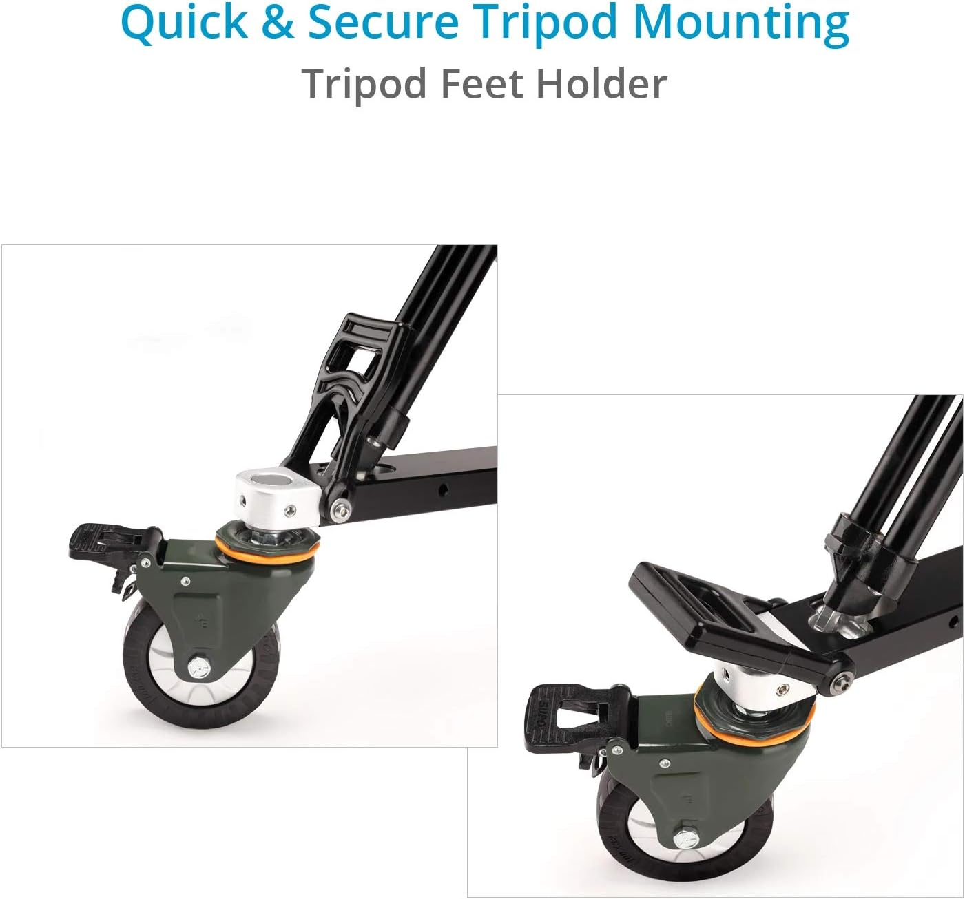 PROAIM Lineo Portable Video Camera Floor Dolly. Heavy-Duty Professional Studio Dolly. Payload up to 500kg/1100lb (P-PRT-D)