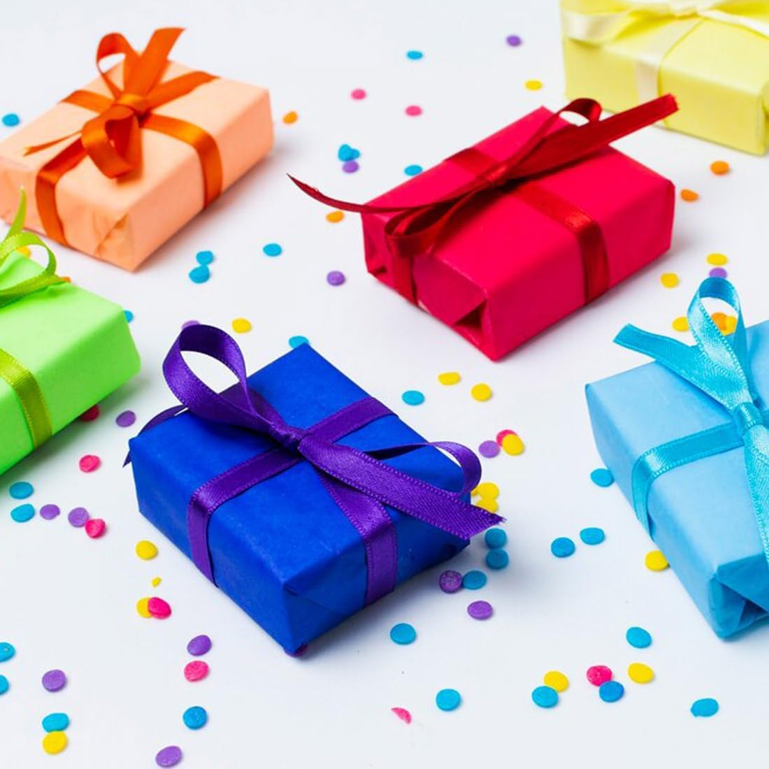 3/8" Width x 100 Yards Satin Ribbon, Small Light Blue Ribbon Perfect for DIY Craft, Bows, Gift Wrapping, Flower Bouquet, Valentine's Day, Christmas and Party Decoration