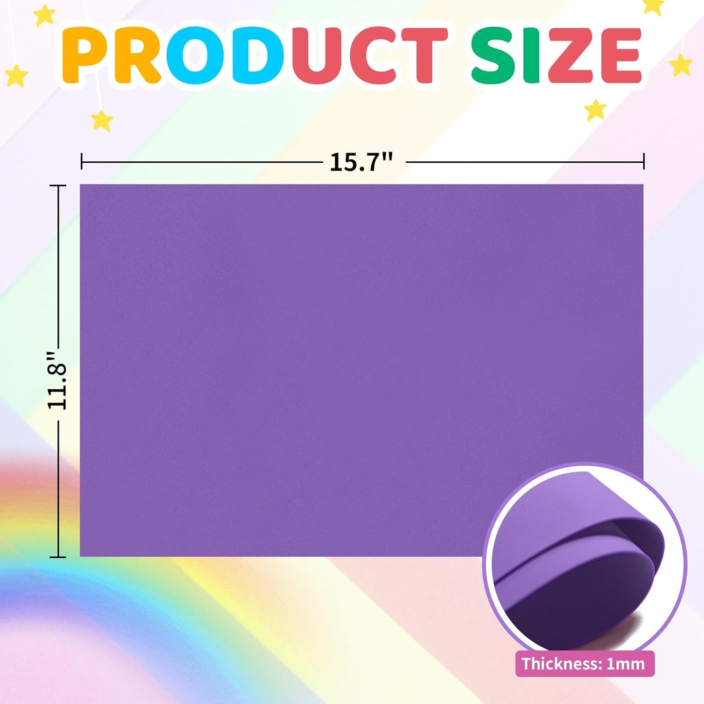 20 PCS EVA Foam Sheets DIY Handcraft Materials 1mm Thick 15.7 x 11.8 Inches Purple EVA Foam Papers for Arts and Crafts