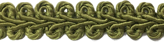 BEL AVENIR Braid Trim 1/2 inch 13.6 Yards French Gimp Basic Sewing Polyester DIY Crafts Costume Home Decorative (Green)