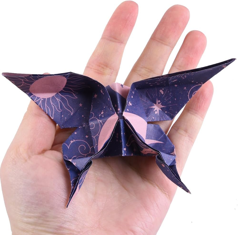 Origami Paper Kit 50 Sheets 70GSM 6 Inch Square Double Sided Color 50 Vivid Japanese Washi Chiyo Colors for Hand Crafts Origami Paper Arts Creativity.Constellation