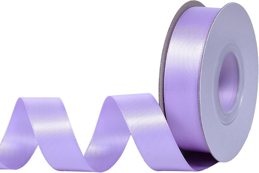 YAMA Light Purple Double Faced Satin Ribbon 7/8 Inch 25 Yards Lilac Ribbon for Gift Wrapping Crafts Hair Bows Wedding Party Decoration