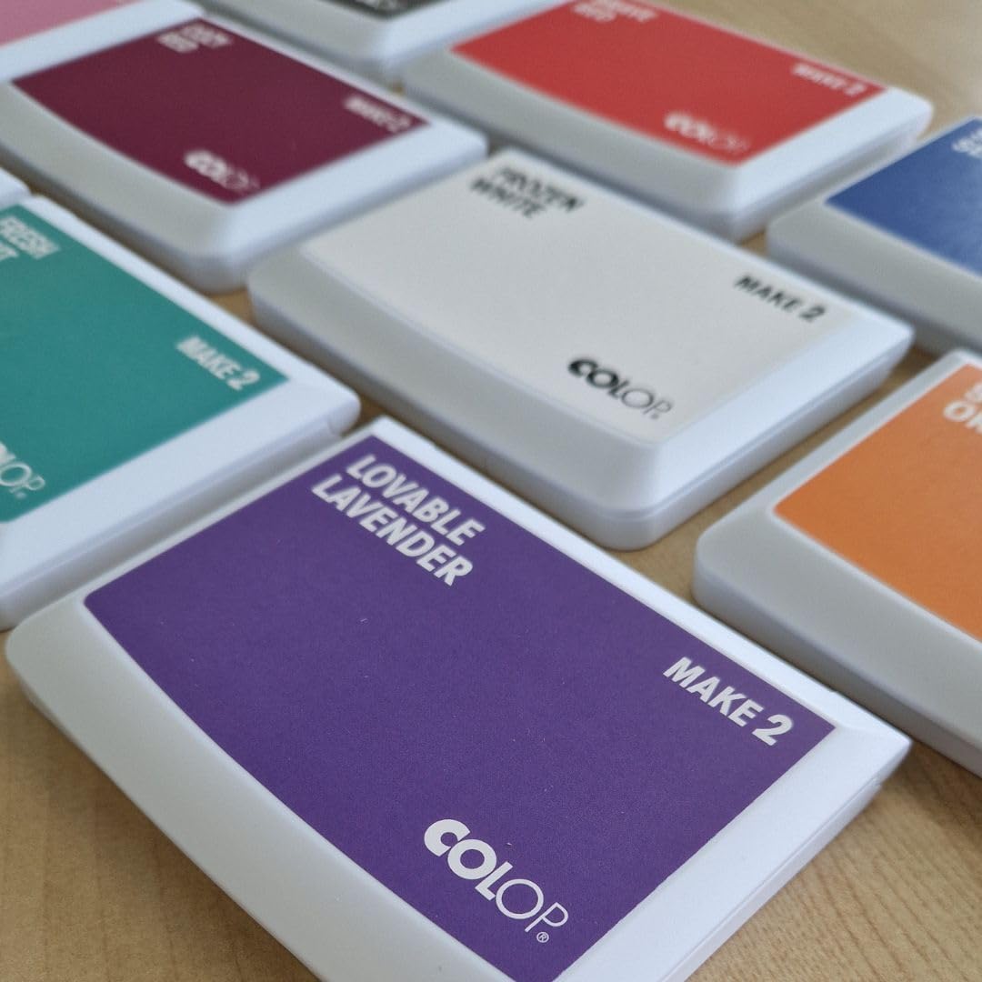 COLOP Make Series, Ink Stamp Pads, with Non-Toxic Premium Ink, Water-Based Acid-Free (Smooth Green, Make 2-2-3/4" x 4-1/4")