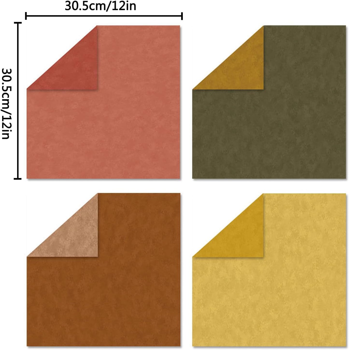 Scrapbook Paper 12x12 Brown, 24 Sheets/24 Designs Double-Sided Bohemian Patterned Craft Paper, Boho Tone Decorative Paper for Junk Journals Greeting Cards Photo Album Decoration (Boho Tone, 12x12 in)