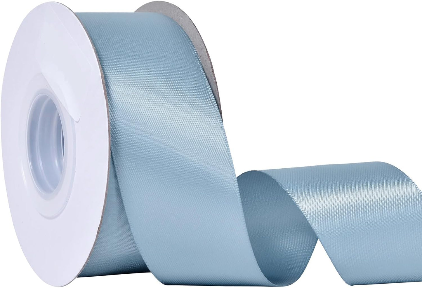 YAMA Dusty Blue Double Faced Satin Ribbon, 1 1/2 Inch 25 Yards, Great for Crafts Bows Flower Bouquet Wedding Home Decor Gift Wrapping
