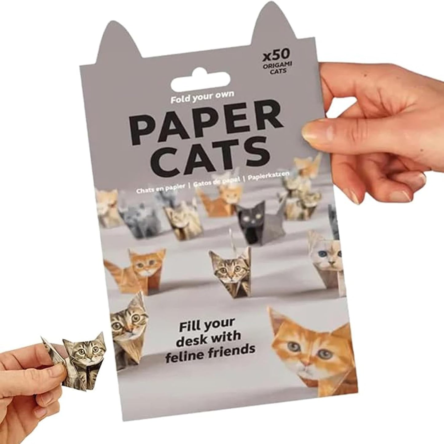 DIY Origami Paper Cats - 50 Sheets DIY Origami Paper to Fold Cute Cat Figures, Fun Craft Activity for Adults & Kids, Desk Decoration & Gift for Cat Lovers（cat）