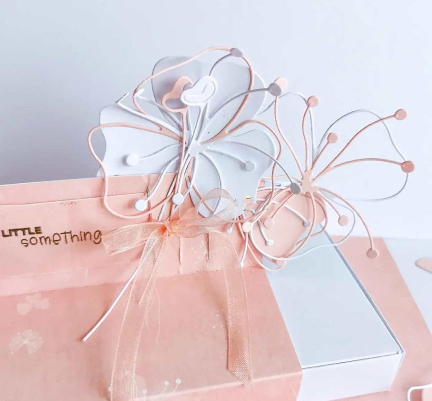 Lapoo Metal Cutting Die for Scrapbooking, 3D Backgrounds Frame New Cutting Dies DIY Album Card Making Decor Paper Craft Metal Die Cuts Party Wedding Decorations (Lotus Leaf A 4.8 x 3.6 in)