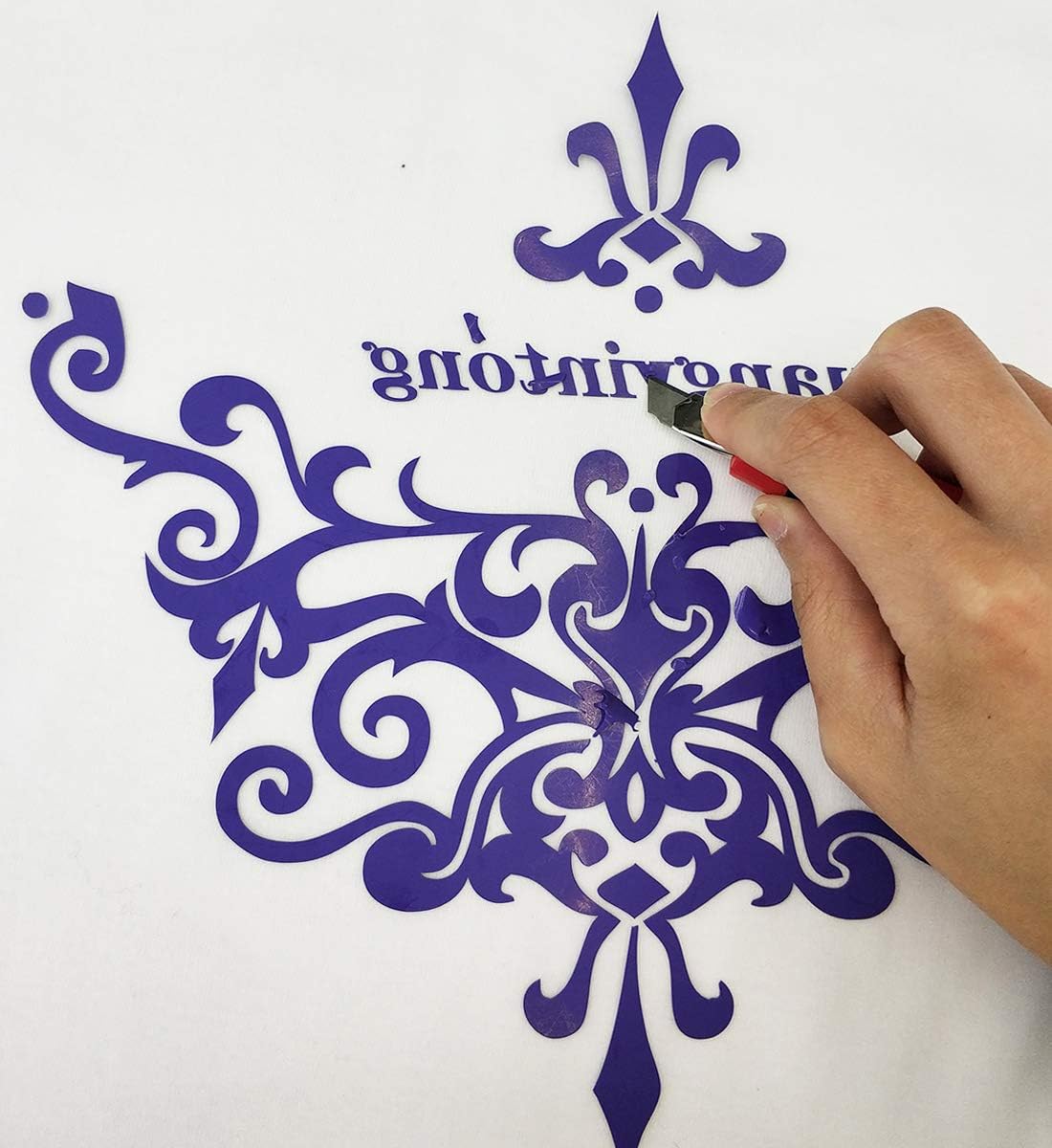 Guangyintong 12" x 12ft Heat Transfer Vinyl Rolls - Purple Matte Surface HTV for T-Shirts - Easy Cut & Weed for Heat Vinyl DIY Design