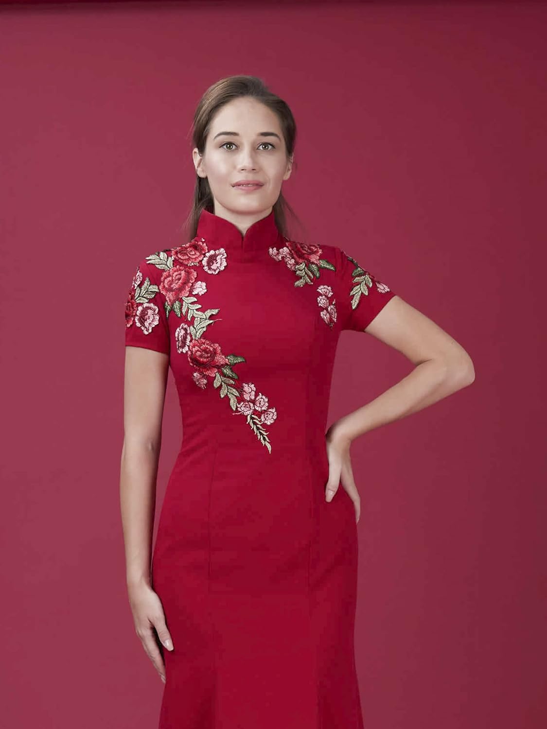 Huamei Seamless Photography Background Paper, Photo Backdrop Paper 53 Inches Wide x 16 Feet, (4.4x16 Feet) (Flame)