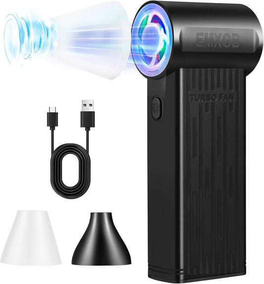 Compressed-Air-Dust Collector-Mini Portable- Turbo Fan- 130000RPM Electric Duster-Cleaning kit- No Canned- Replace Compressed air can- Car Dryer air Blower- Pc dusters forCleaning