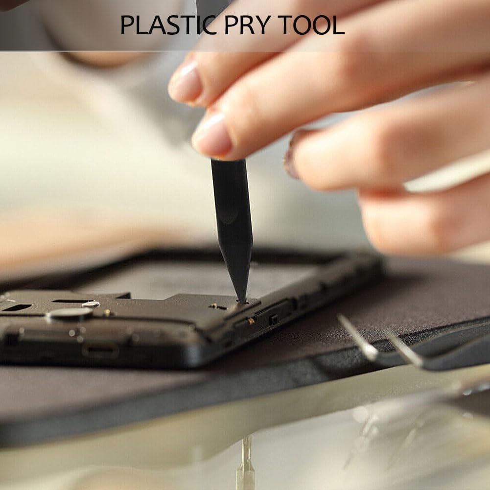 Ewparts Spudger Tool Kit Plastic Pry Tool for Electronics Repair with Metal Spudger Plastic Spudger Tweezers Opening Tool iPhone Repair Tool Kit for Phone,iPad,Computer,MacBook,Laptop Repair Kit
