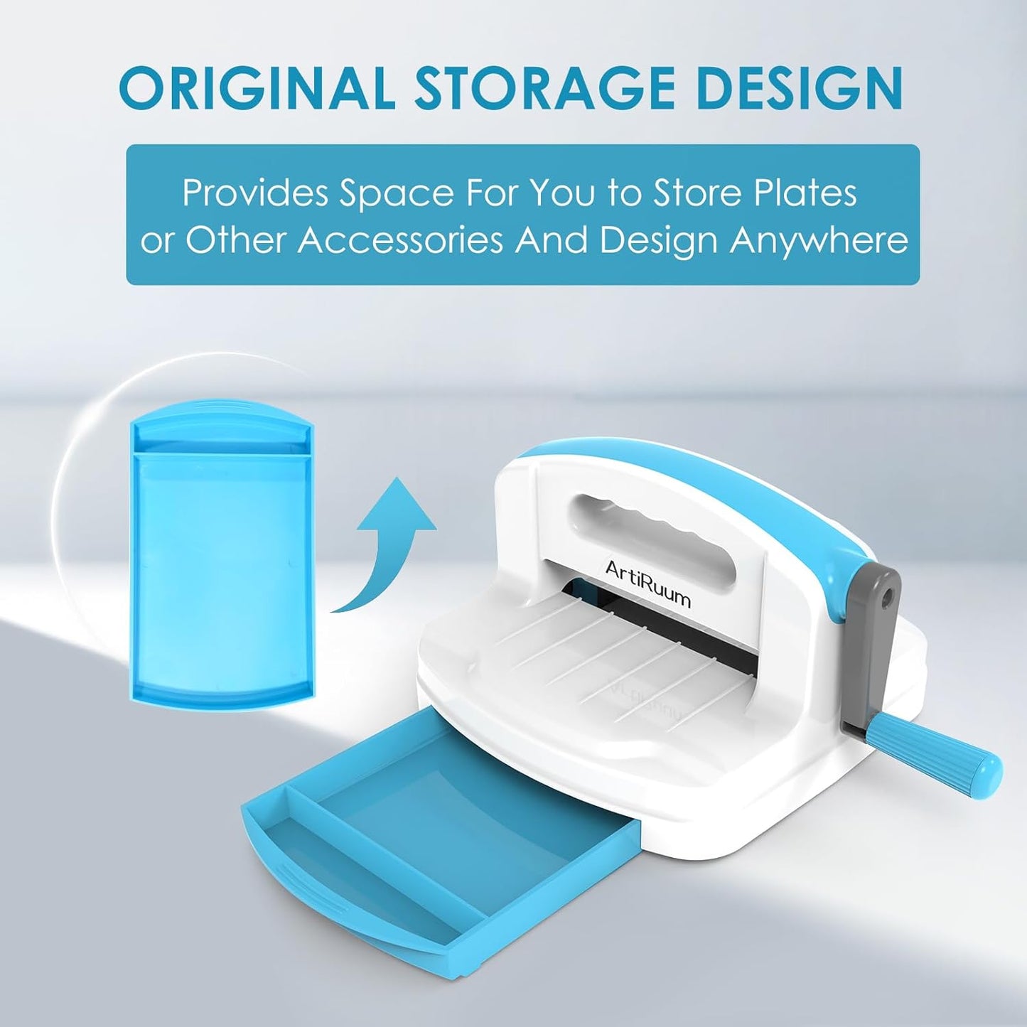 Manual Die Cutting & Embossing Machine,Portable Die Cut Machine with Storage Box,6'' Opening Size for Cardmaking,Scrapbooking and DIY Crafts-Full Tools Included