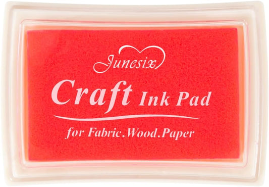 Pink Ink Pad Finger Washable Kids Stamp Ink Pad for Rubber Stamps Paper Scrapbooking