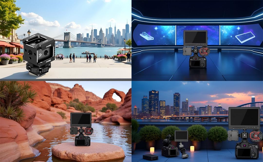 Cold Shoe Mount Adapter,Cold Shoe Extension - Triple Shoe Mount Extender for Camera,Monitor,Flash Accessories, Bracket for Led Lights,Microphones,Audio Recorder,Video Camera,Cage Accessories