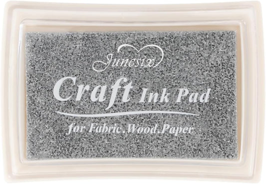 Silver Ink Pad Finger Washable Kids Stamp Ink Pad for Rubber Stamps Paper Scrapbooking