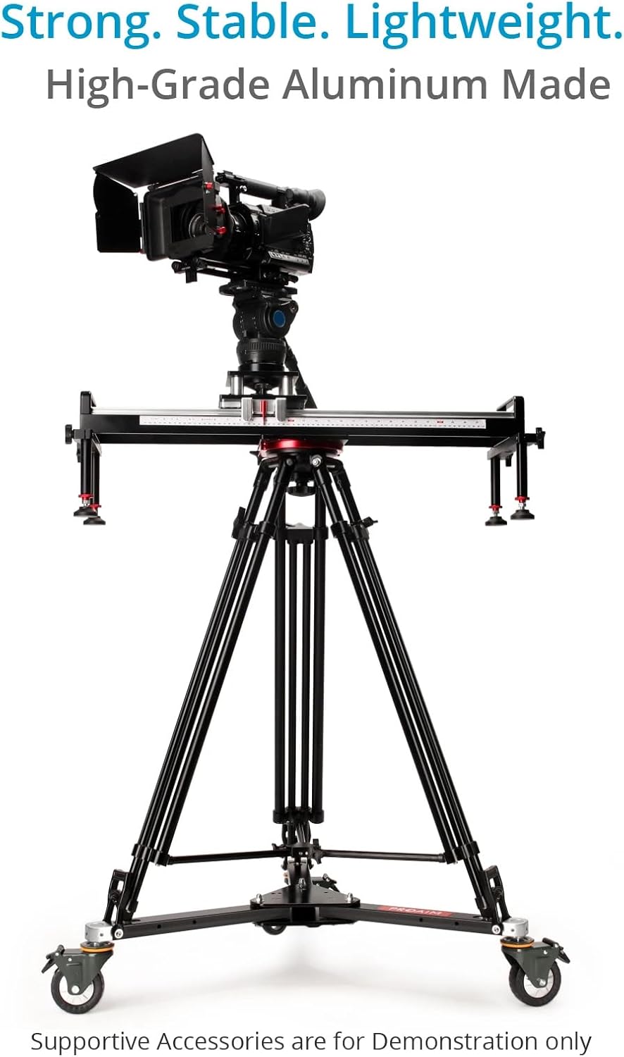 PROAIM Lineo Portable Video Camera Floor Dolly. Heavy-Duty Professional Studio Dolly. Payload up to 500kg/1100lb (P-PRT-D)
