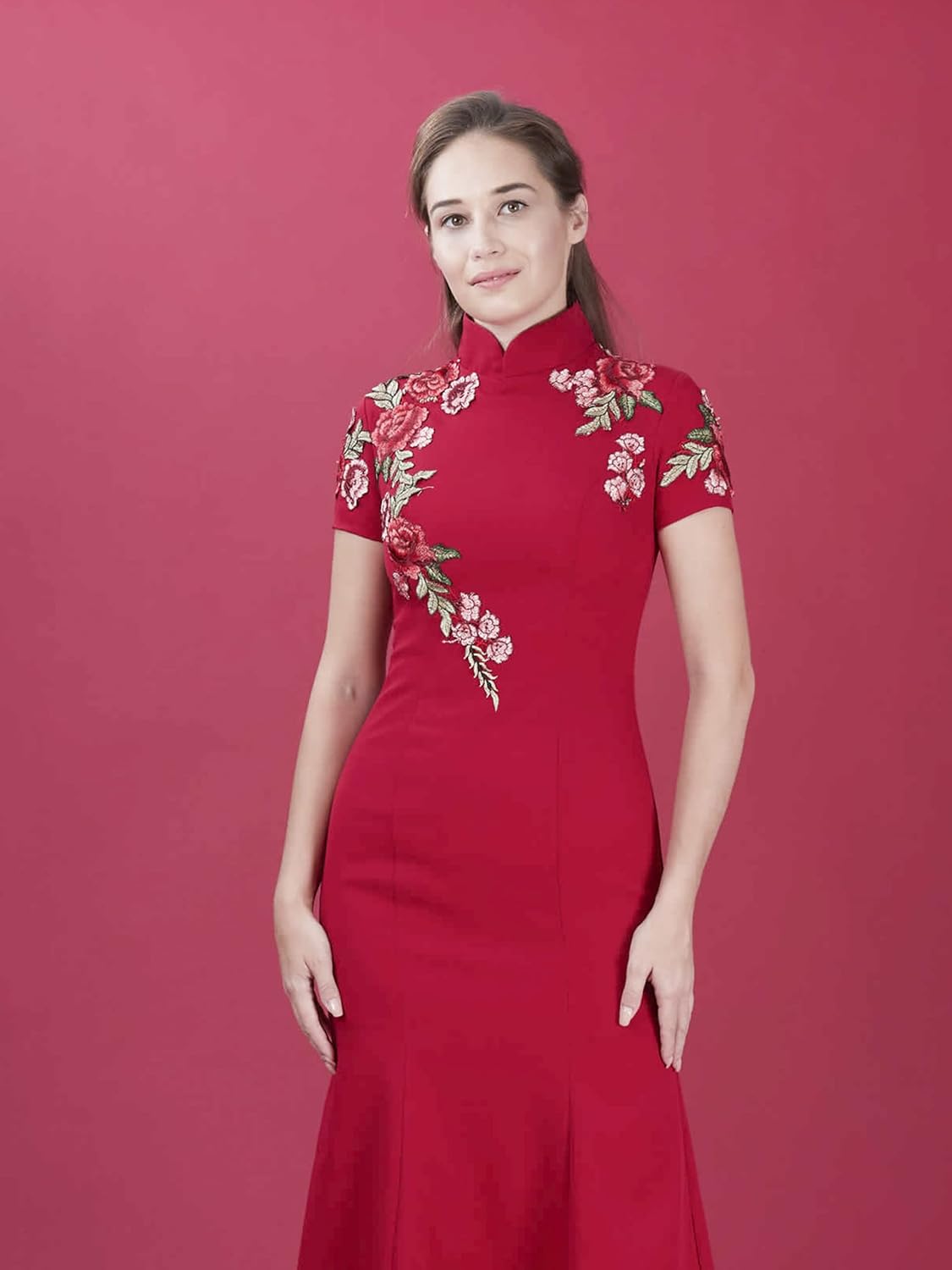 Huamei Seamless Photography Background Paper, Photo Backdrop Paper 53 Inches Wide x 16 Feet, (4.4x16 Feet) (Flame)