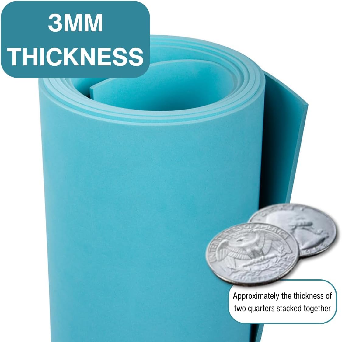 LotusFoam Large 3mm EVA Foam Sheet - 44"x 85" High Density Foam 130 kg/m3 for Cosplay, Costumes, Crafts, Flooring, Outdoor Use - 35 Colors (Mocha) - Mocha