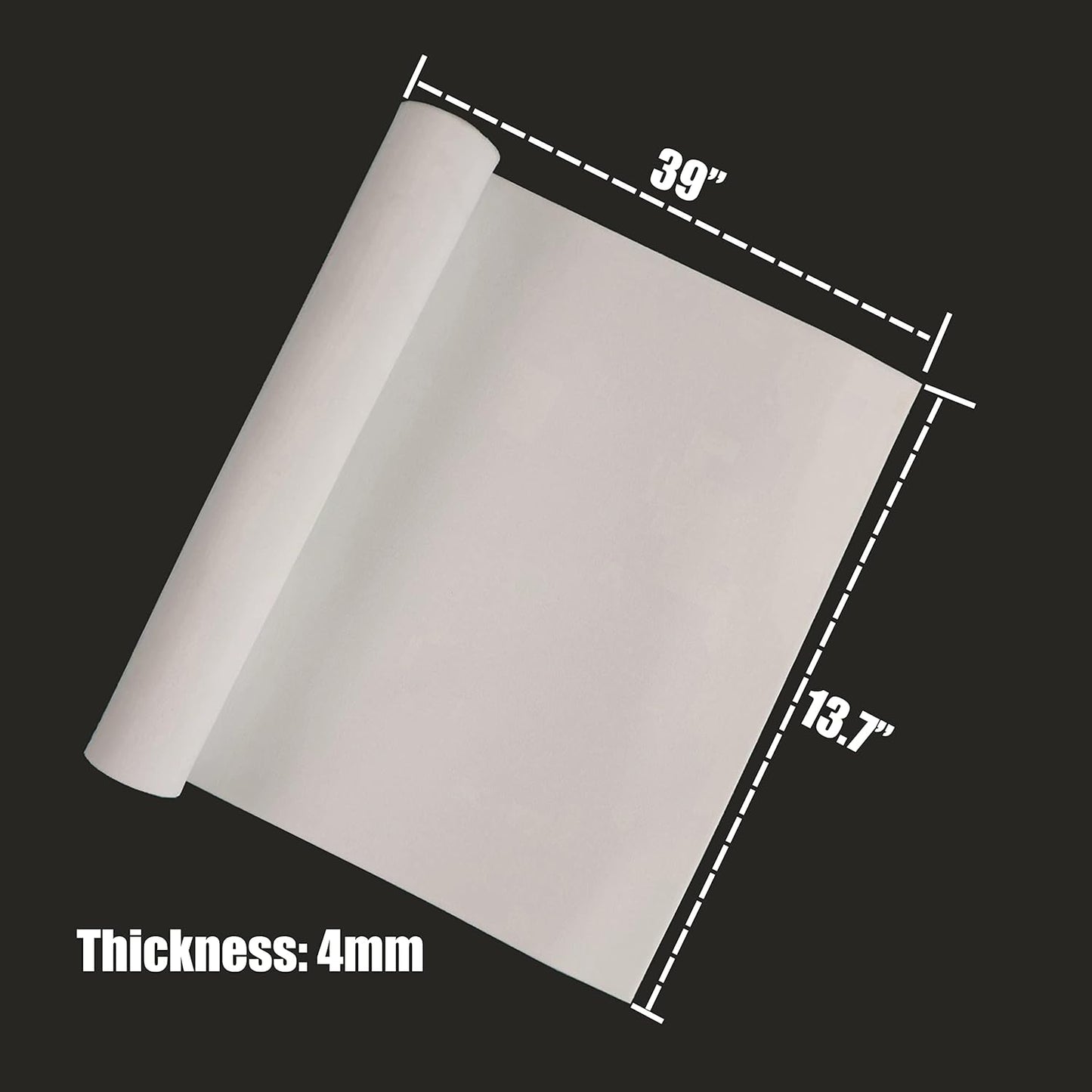 OISAKLD EVA Foam 2mm-10mm 13.7"×39" Craft Foam Sheet 74 kg/m³ Cosplay Foam for Craft Model Cosplay 4mm