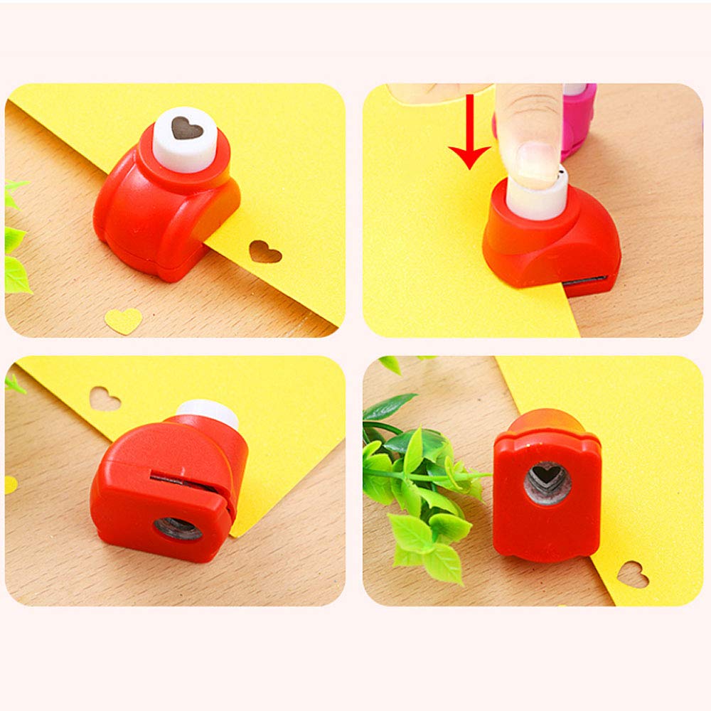 Paper Punches,15pcs Punch Craft Set Mini Punches Hole Punch Shapes Hole Punch Shape Scrapbooking Supplies for Kindergarten Teacher Office Supplies Kids