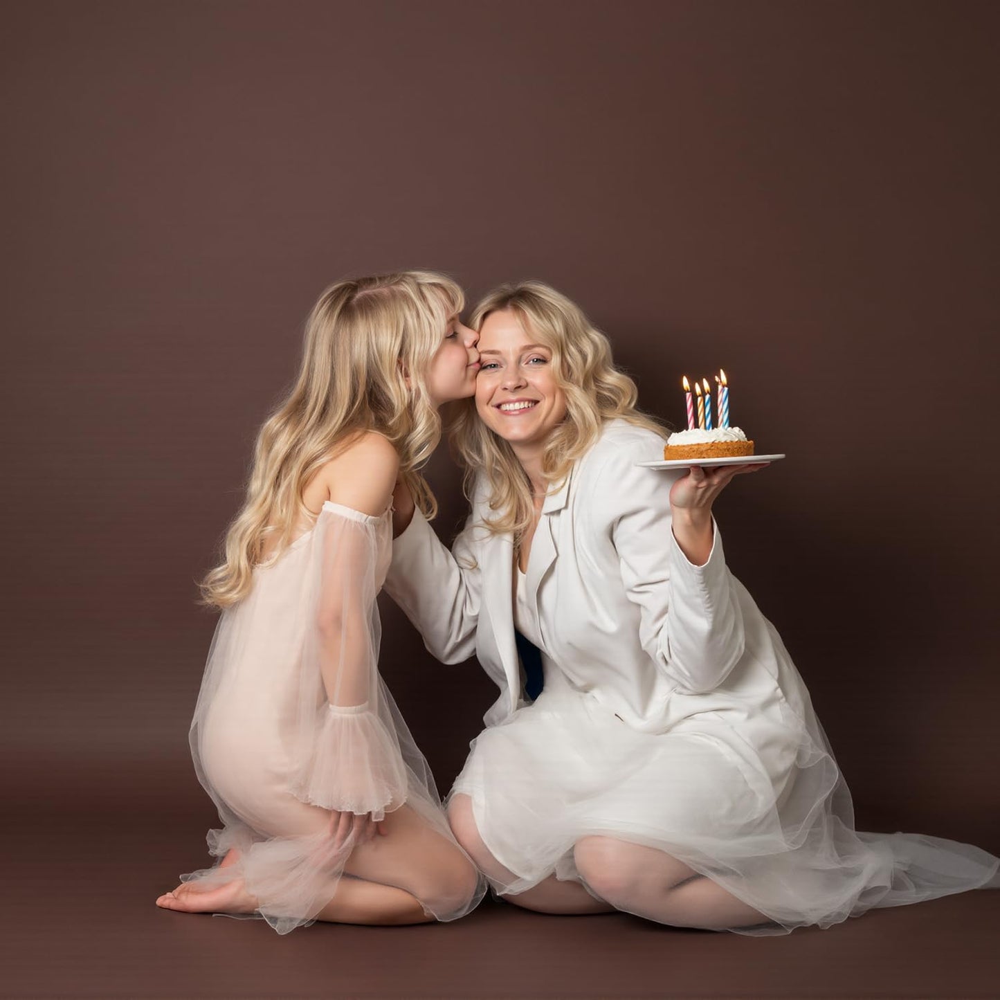 Kate Seamless Paper Backdrop Brown Paper Backdrop Seamless Backdrop Paper Rolls (53''x16.4' Coco Brown)