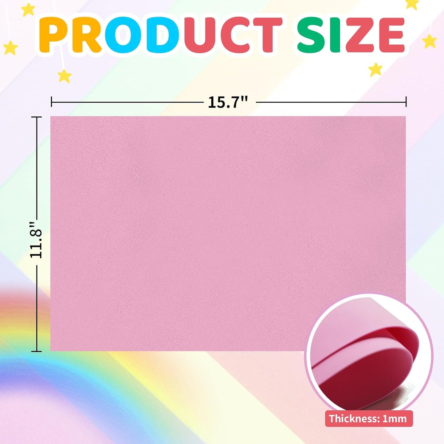 20 PCS EVA Foam Sheets DIY Handcraft Materials 1mm Thick 15.7 x 11.8 Inches Pink EVA Foam Papers for Arts and Crafts
