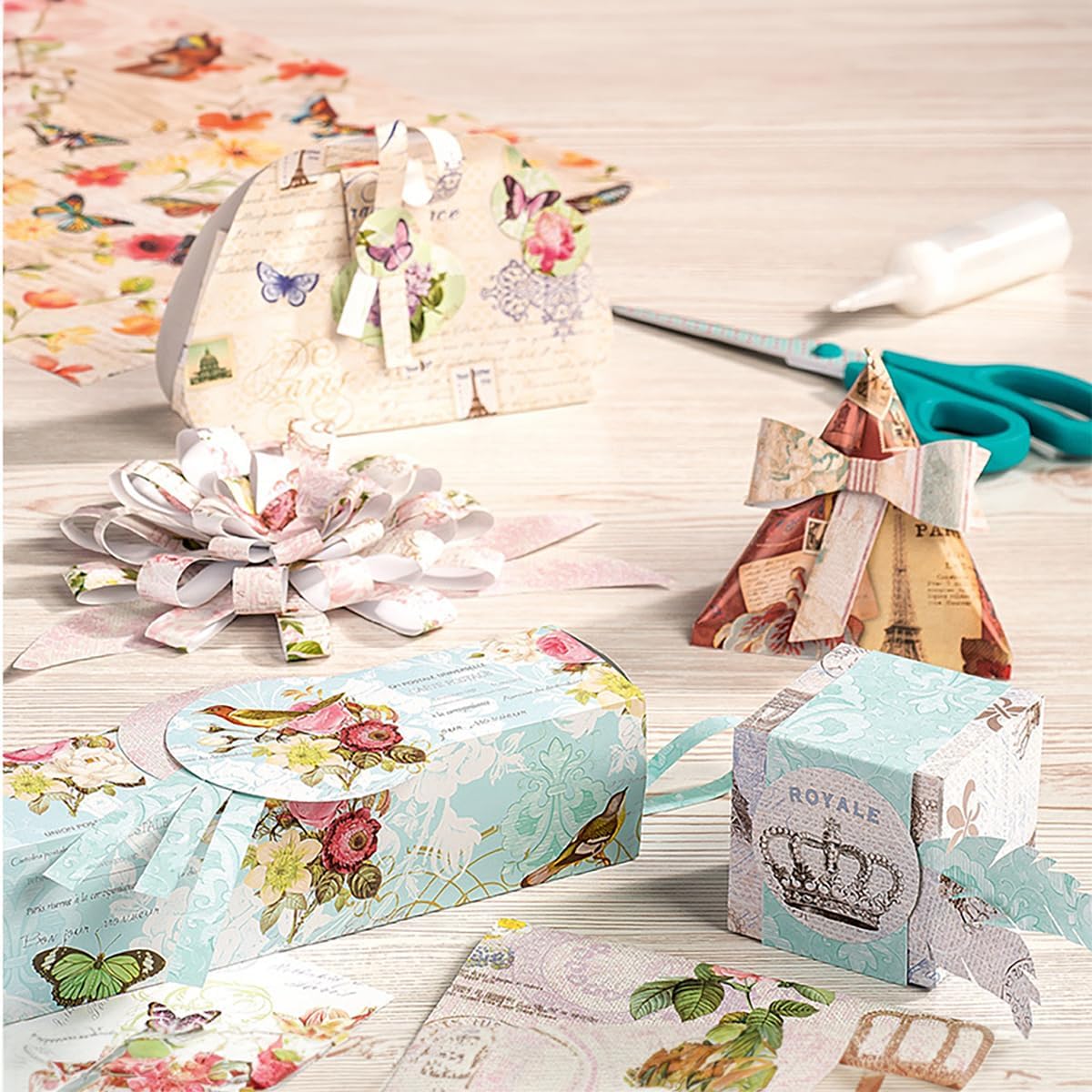 YASMEN Scrapbook Paper Pad 12x12, Vintage Patterned Cardstock, Single-Sided Decopodge, Retro Decorative Craft Paper, Scrapbooking Junk Journal Gift Card Making Supplies - 24 Sheets