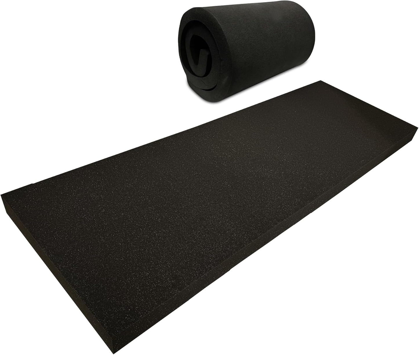 QOMFY 5" Height x 18" Width x 42" Length Charcoal Upholstery Foam Sheet | Made in USA | Multi-Purpose Foam for Upholstery, DIY, Packaging & Acoustic Projects