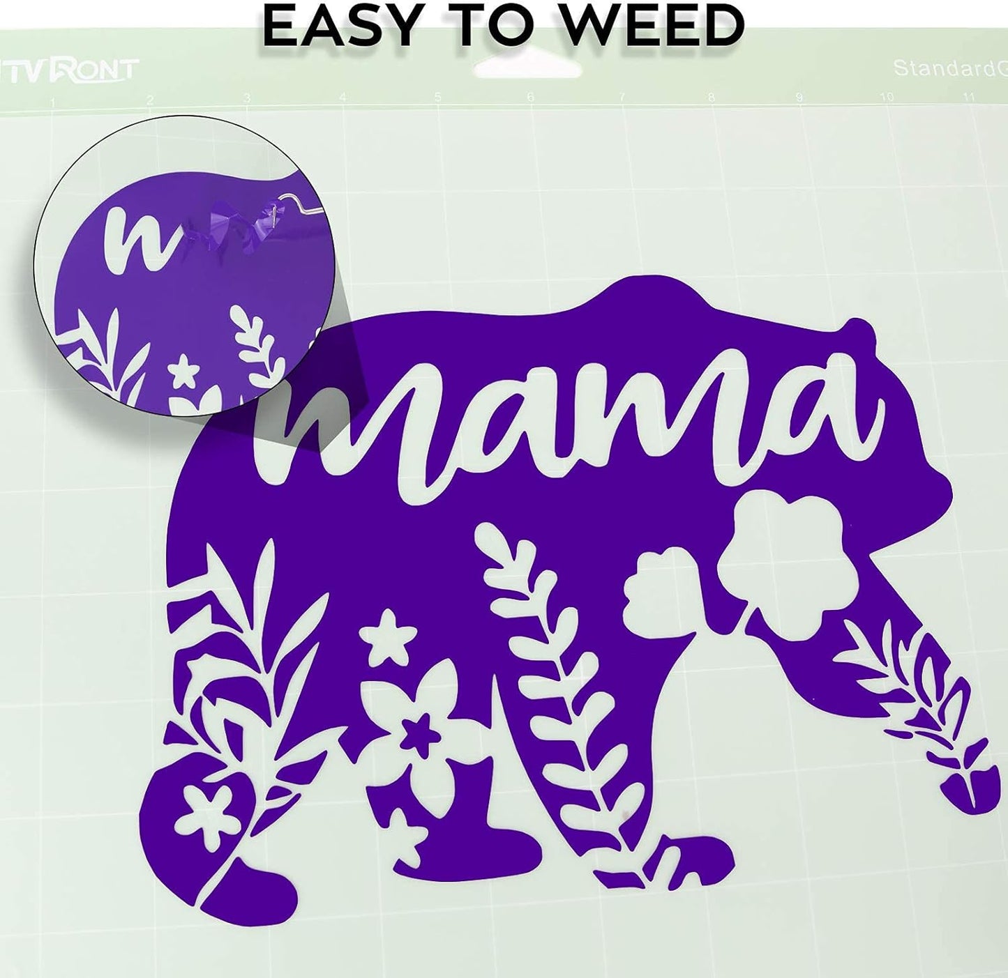 HTVRONT Purple Permanent Vinyl - 12 Sheets (10 Purple, 2 Transfer Tape) for Cutting Machine - 12" x 12" Glossy Vinyl for Party Decoration, Sticker, Craft Cutter, Car Decal