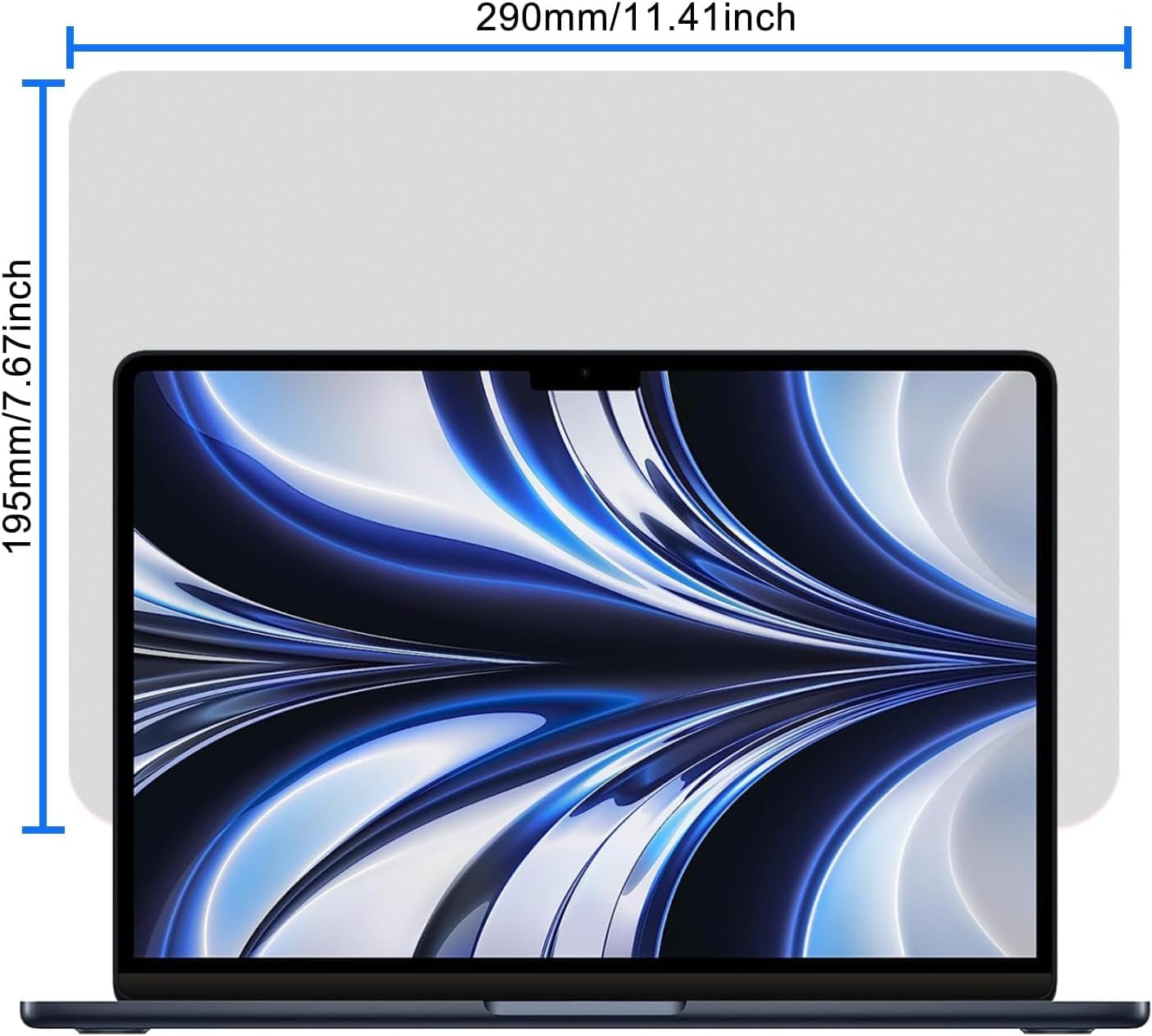 2 Pack Microfiber Liner Cleaning Cloth with Screen Keyboard Imprint Protection for MacBook Pro/AIR 13" 14" 2018-2025, Keyboard Protector Compatible MacBook Air 13/MacBook Pro 14 (M4-M1)-Grey+Yellow