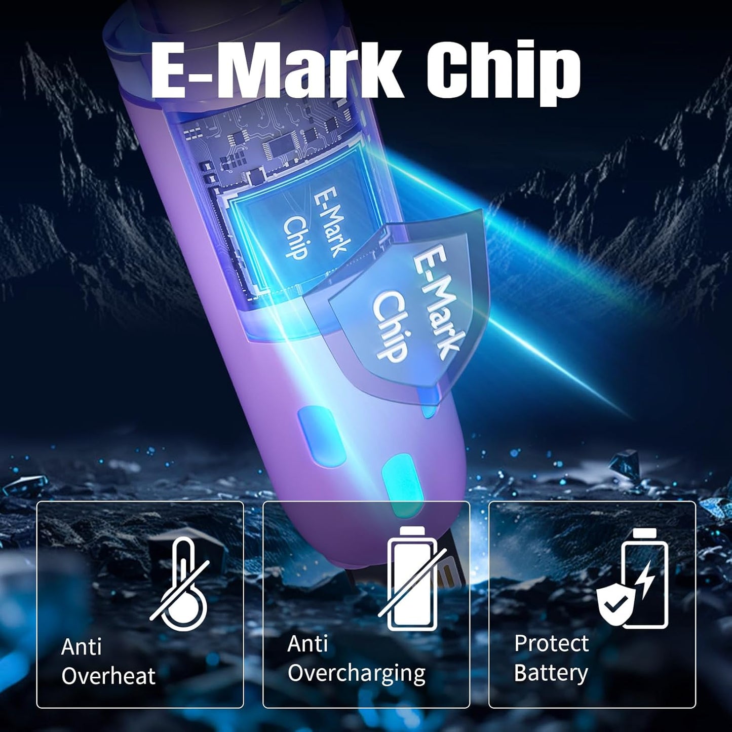 240W USB C Cable,4 in 1 Charging Cable Fast Charging & Data Sync,Multi USB Charging Cable with Breathing Light,Charger Cord for iPhone 17/16/15 14 13 iPad Galaxy MacBook iPad Tablets,Purple 5Ft