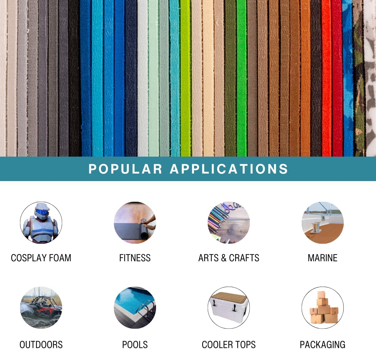 LotusFoam Large 3mm EVA Foam Sheet - 44"x 85" High Density Foam 130 kg/m3 for Cosplay, Costumes, Crafts, Flooring, Outdoor Use - 35 Colors (Mocha) - Mocha