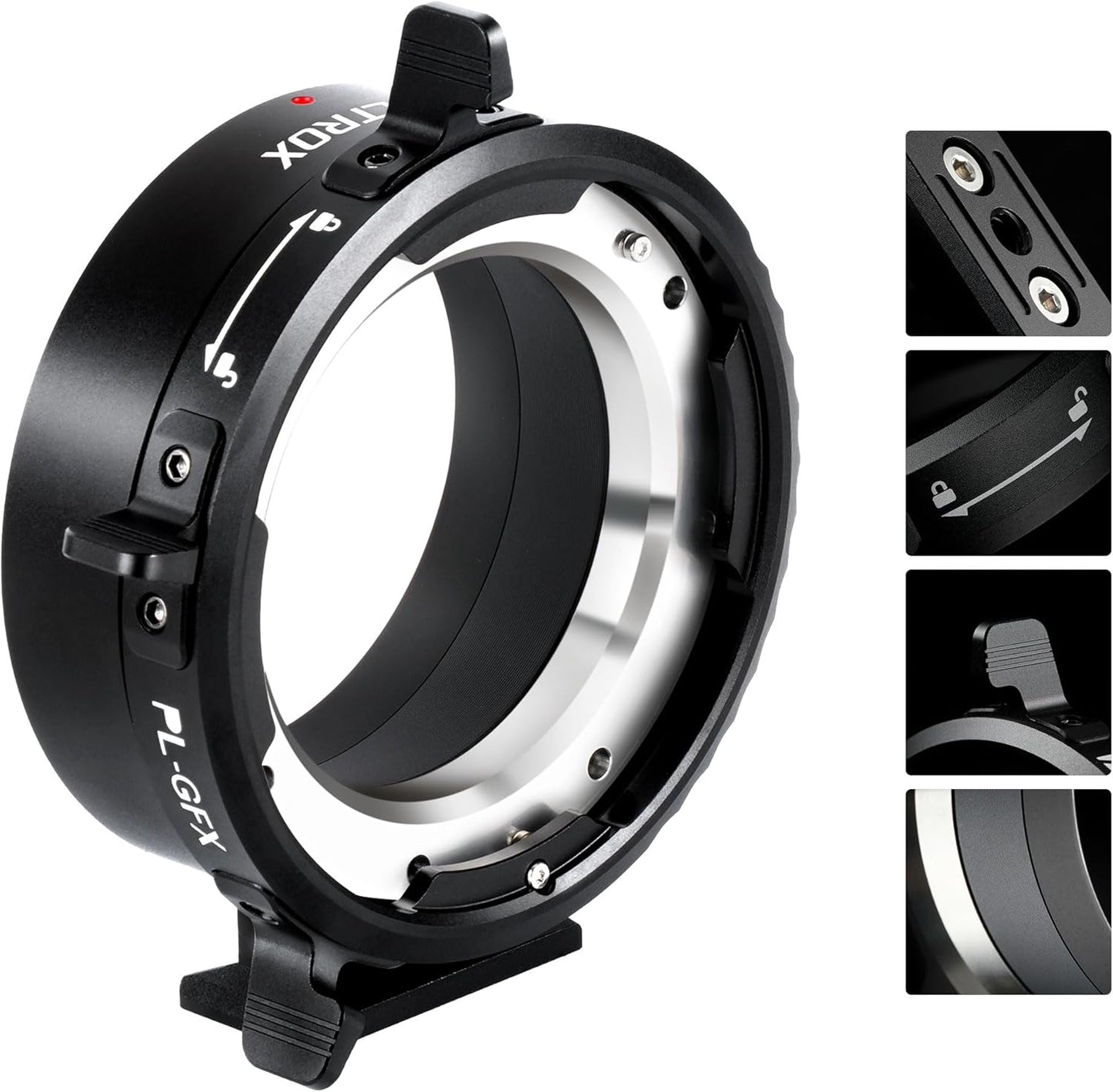 VILTROX PL-GFX Lens Adapter, Lens Converter Ring Camera Lens Mount Adapter Ring Compatible with PL Lens to Fuji G Mount GFX Cameras Fuji GFX100S,GFX100,GFX50R,GFX50S,GFX50S II/PL-GFX Pro