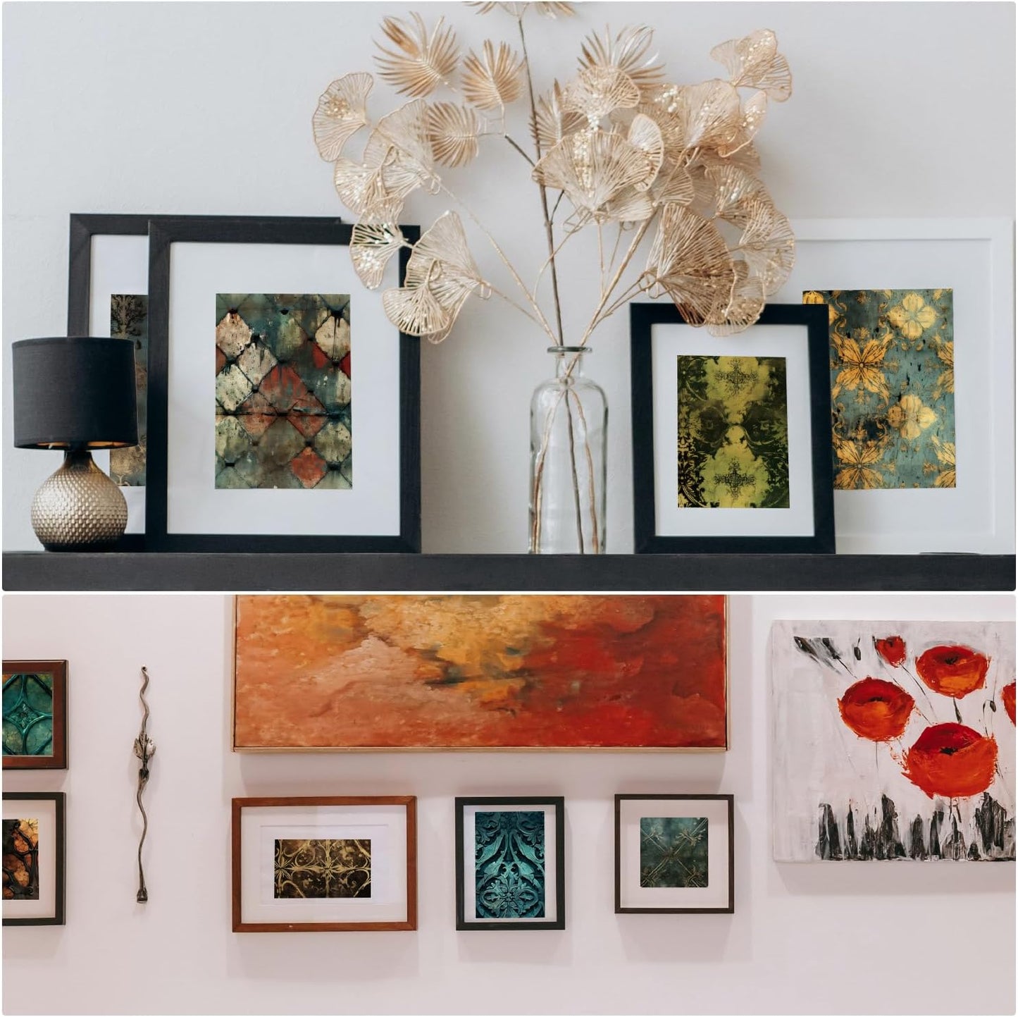 Vintage Window Scrapbook Paper Pad Color Boho Patterned Paper 6×6,24 Sheets Single-Sided Scrapbooking CardStock Papers Pad for Holiday Cardmaking DIY Origami Journaling.