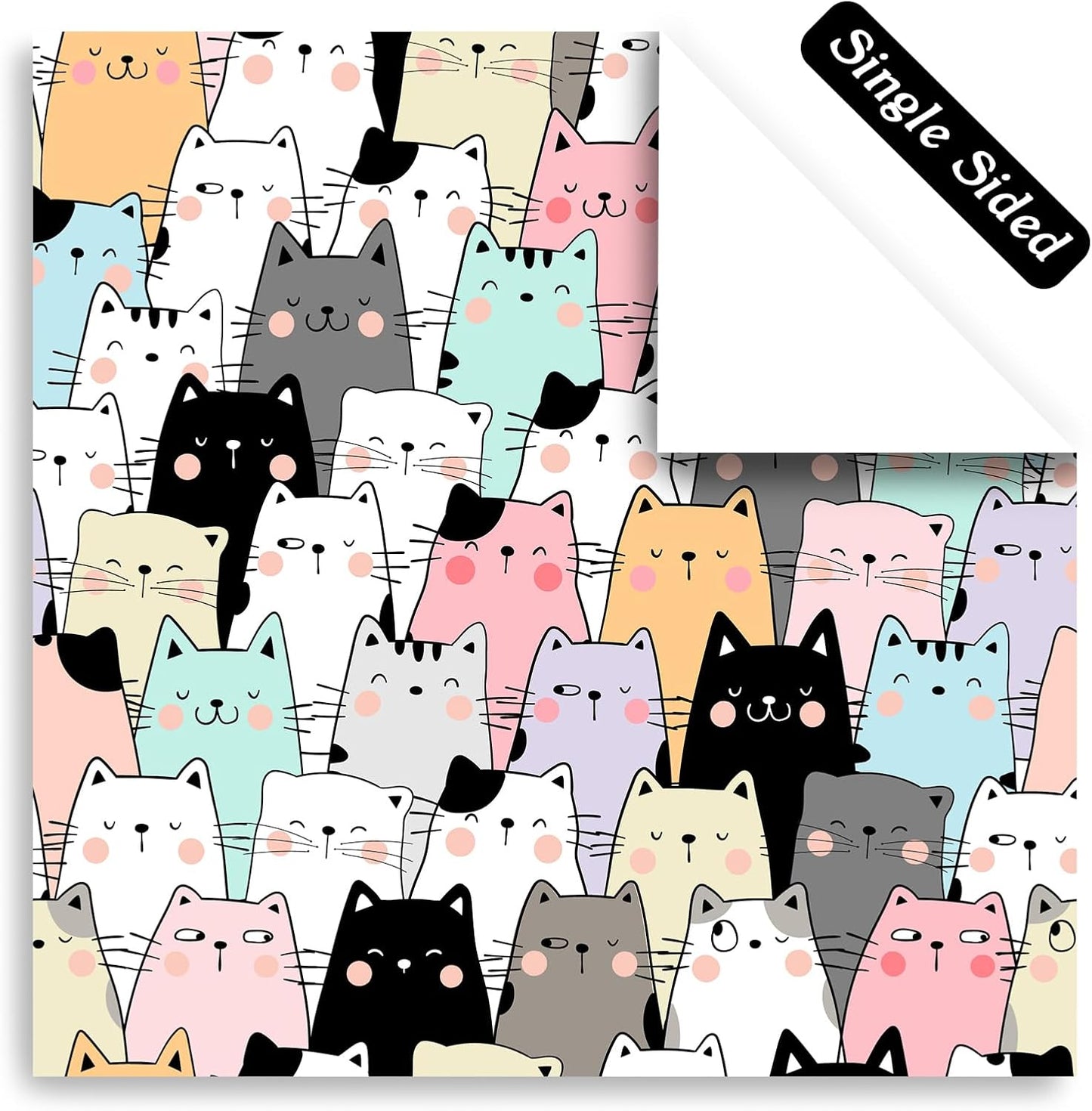 24 Sheets 12 Designs Scrapbook Paper Pad,6"×6” Single-Sided Decopodge Craft Cardstock Paper,Christmas Scrapbooking DIY Decorative Background Cardmaking Supplies.Cat's Life