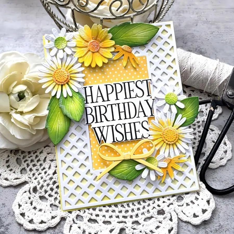 Lapoo Flowers Metal Cutting Die for Scrapbooking - Durable, Cut Stencils for DIY Scrapbook Photo Album Decorative Paper Card, Card Making Supplies, Embossing (Flowers in Clusters 4.8 x 4.5 in)