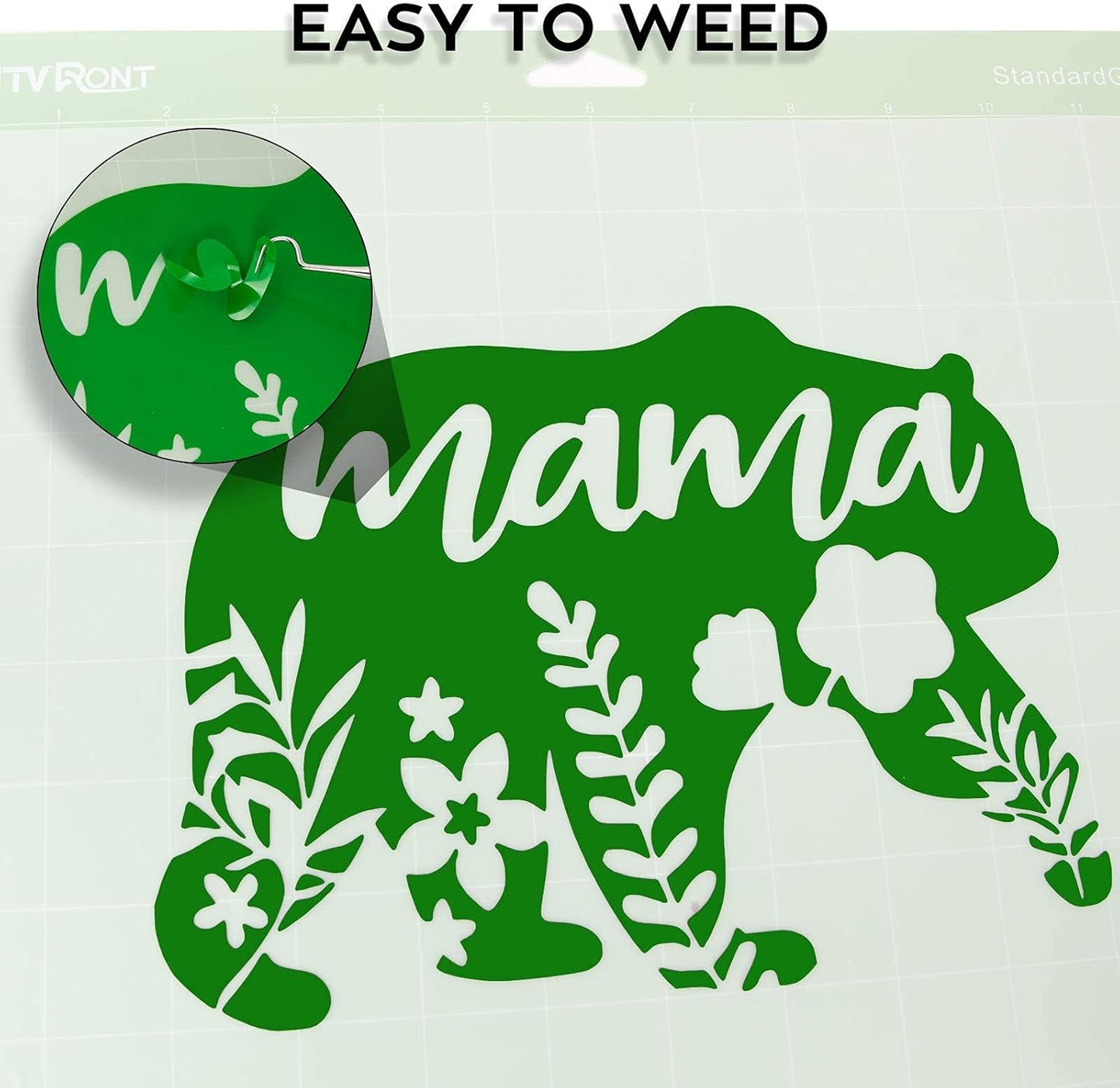 HTVRONT Green Permanent Vinyl - 12 Pack Vinyl for Cutting Machine - 10 Sheets 12" x 12"& 2 Transfer Tape Sheets for Party Decoration, Sticker, Craft Cutter, Car Decal (Glossy)