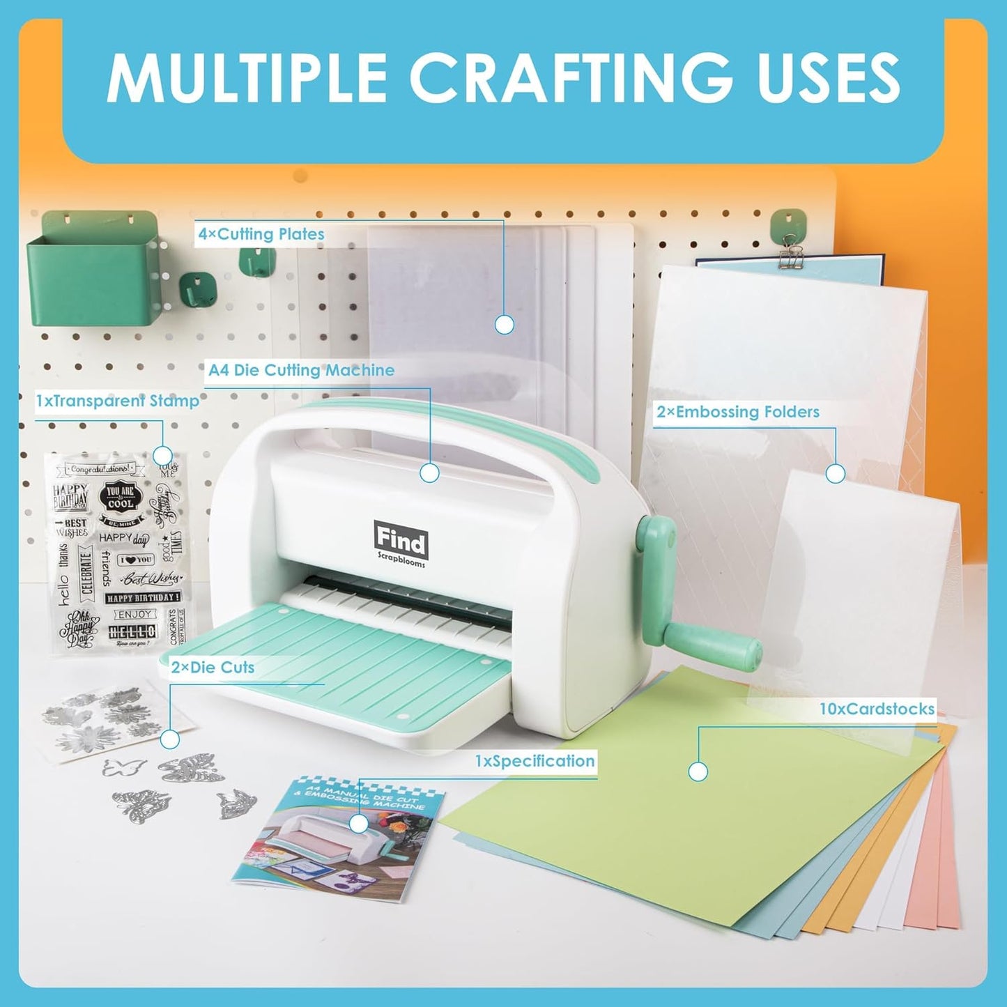 9 inch Die Cutting Machine, A4 Embossing Machine for Card Making