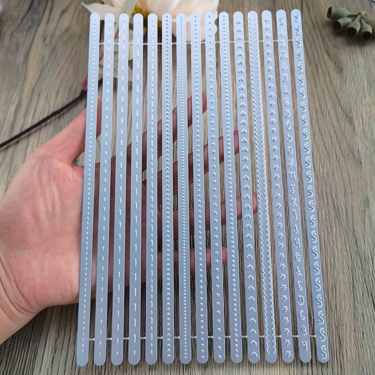 Lapoo Flowers Metal Cutting Die for Scrapbooking - Durable, Cut Stencils for DIY Scrapbook Photo Album Decorative Paper Card, Card Making Supplies (Fifteen Kinds of Lace 8.3 x 5.3 in)